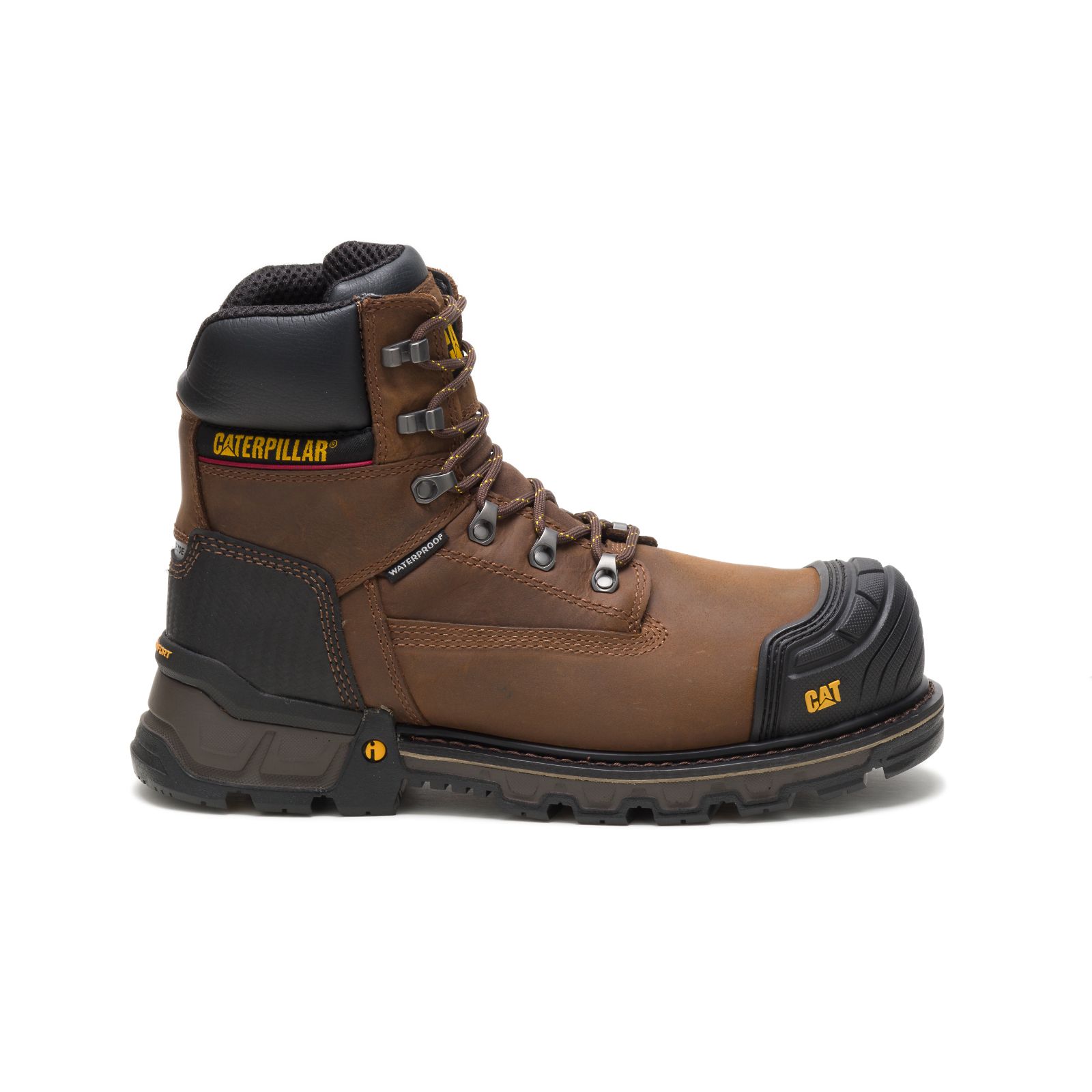 Caterpillar Boots Karachi - Caterpillar Excavator Xl 6" Waterproof Composite Toe Mens Work Boots Dark Brown (492537-ZTK)